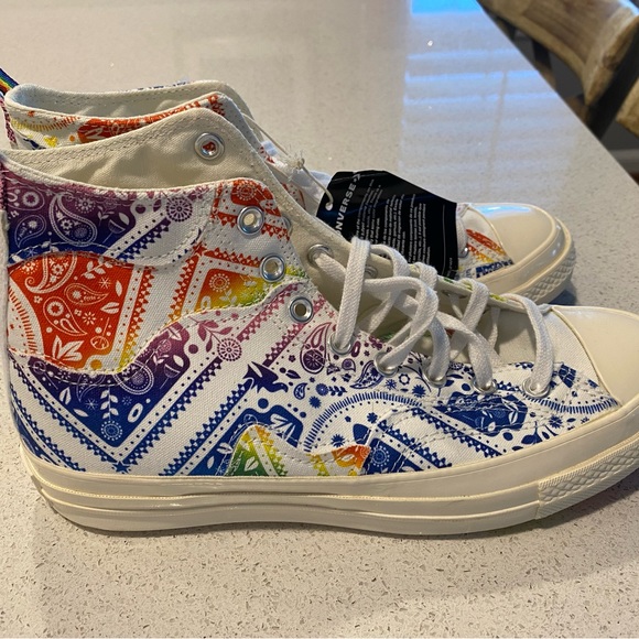 Multi-color Converse Hi-tops - Picture 3 of 4